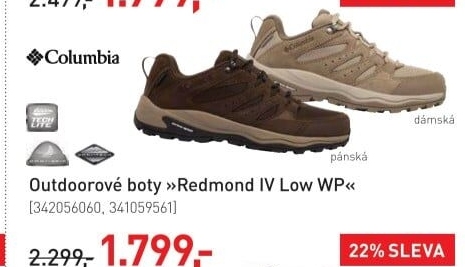 Dámská outdoorová obuv Redmond Low WP Columbia
