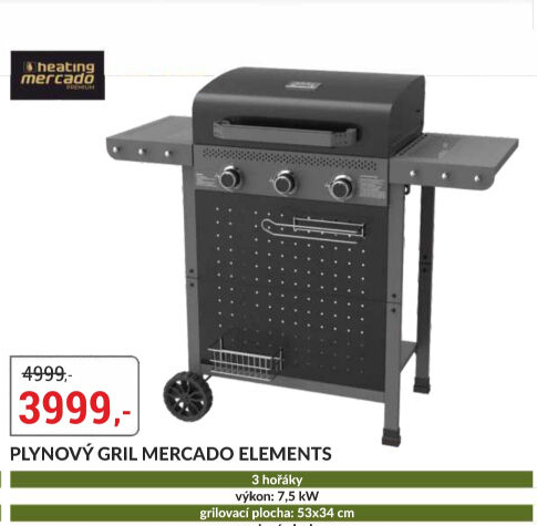 Plynový gril Mercado Elements Heating Mercado