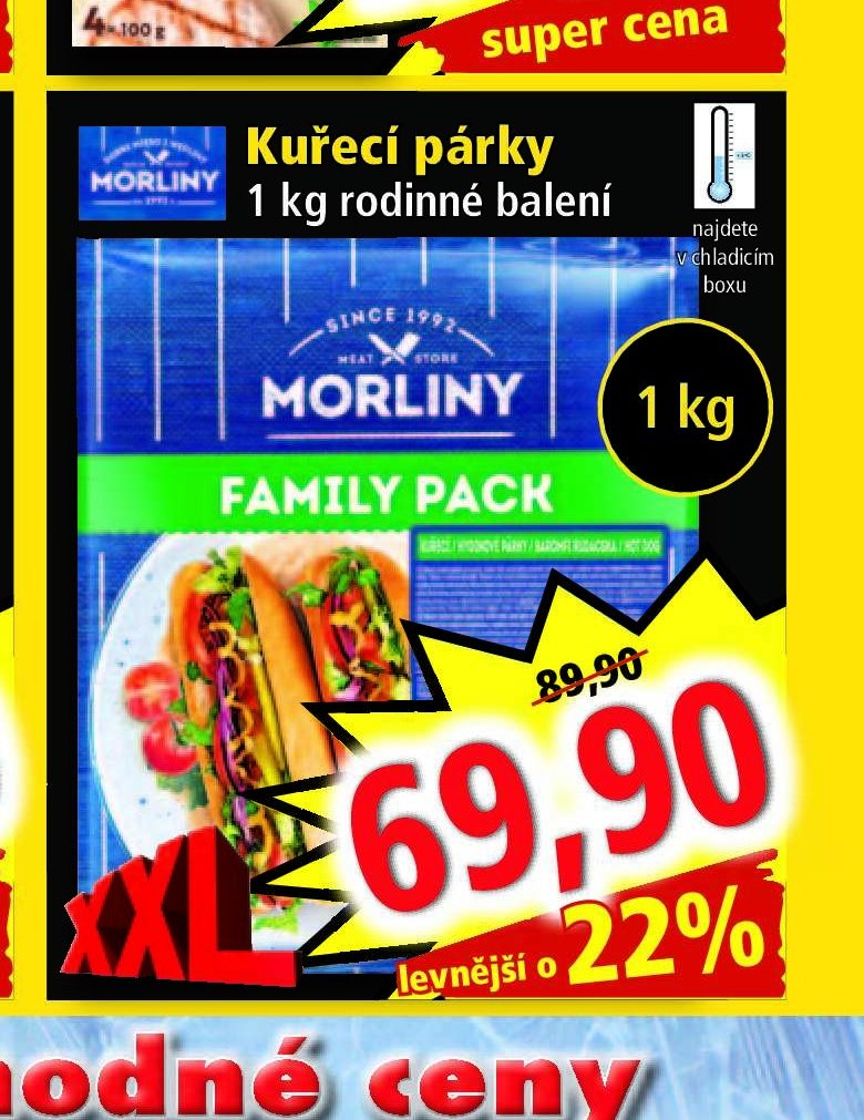 Morliny Kuřecí párky