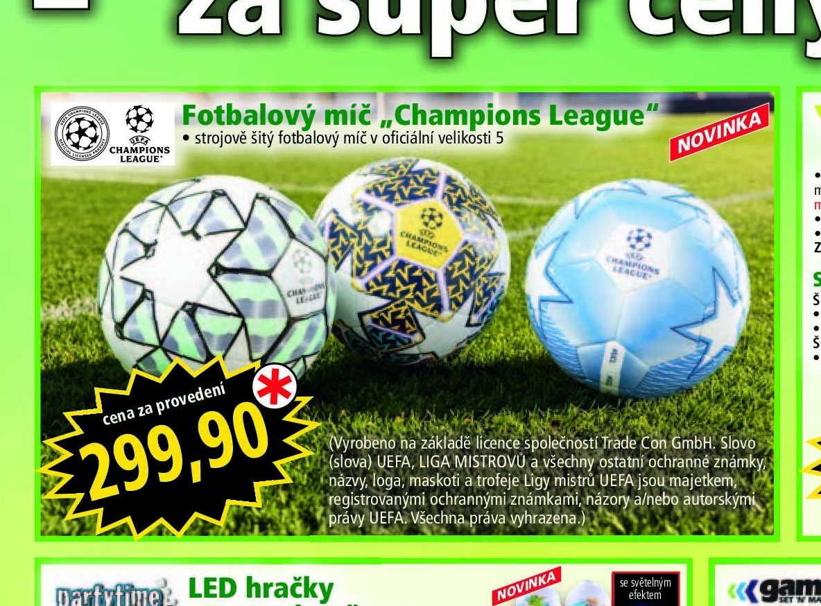 Fotbalový míč Champions League