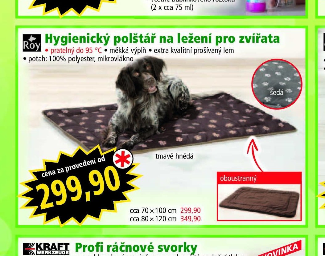 Hygienický polštář na ležení pro zvířata