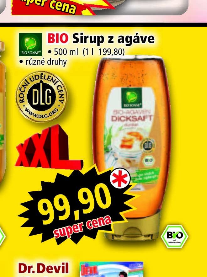 BIO Sirup z agáve