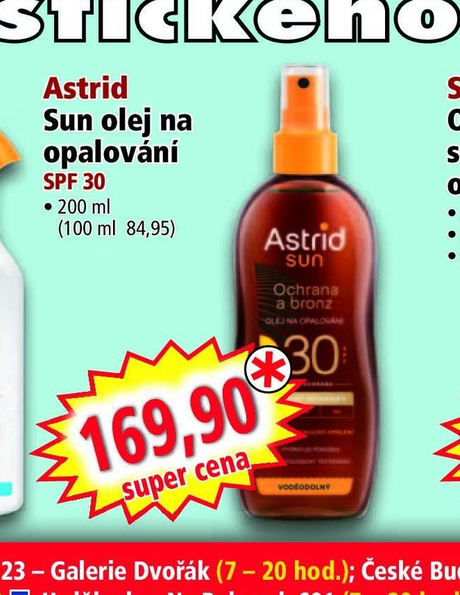 Astrid Sun olej na opalování