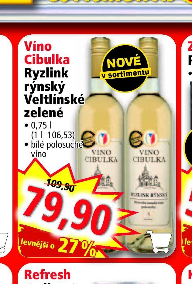 Víno Cibulka Ryzlink rýnský Veltlínské zelené
