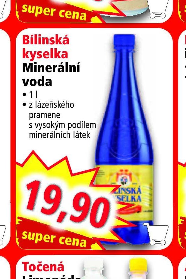 Bílinská kyselka Minerální voda
