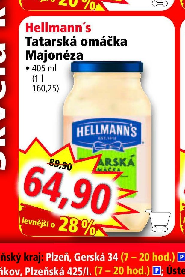 Hellmann's Tatarská omáčka Majonéza