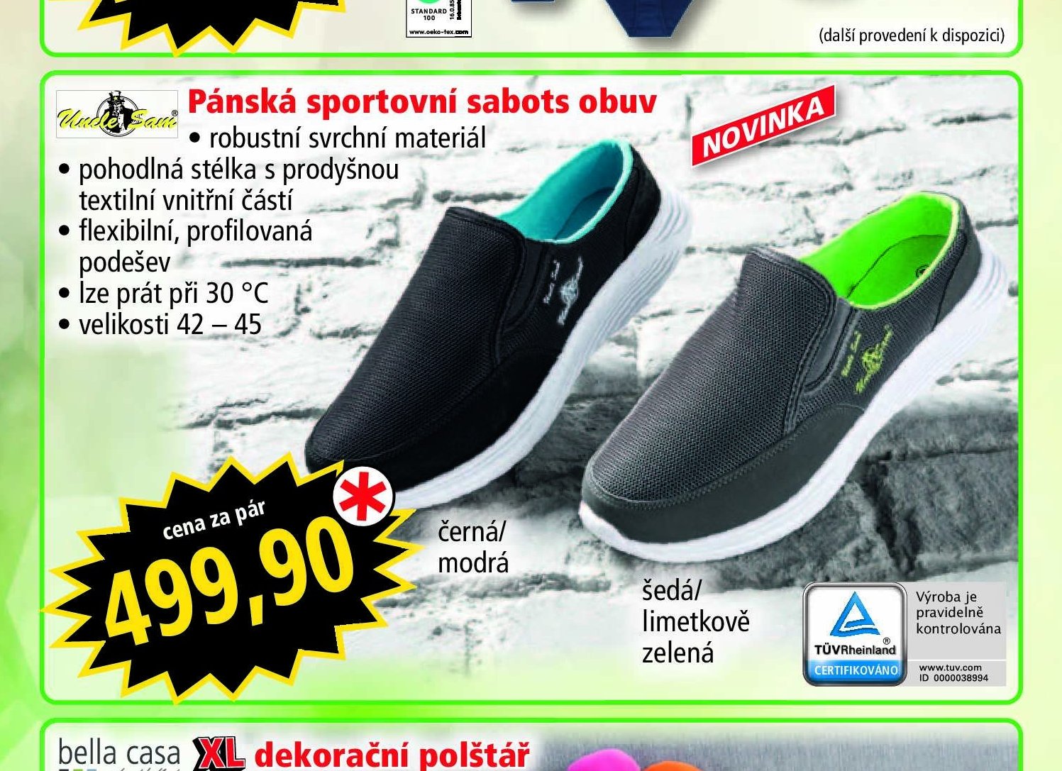 Pánská sportovní sabots obuv