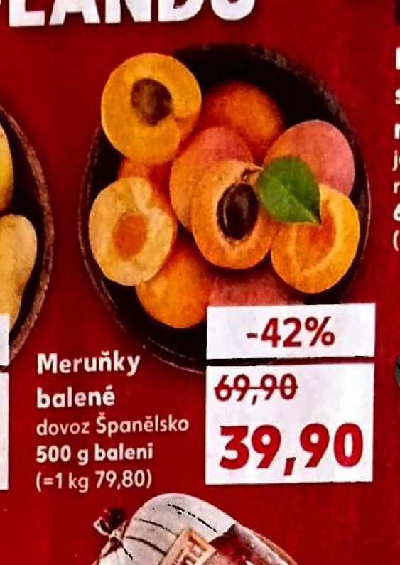 Meruňky balené