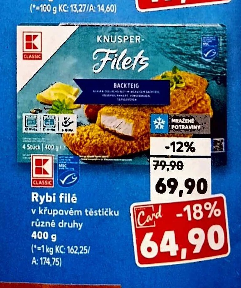 Classic Rybí filé v křupavém těstíčku 400 g