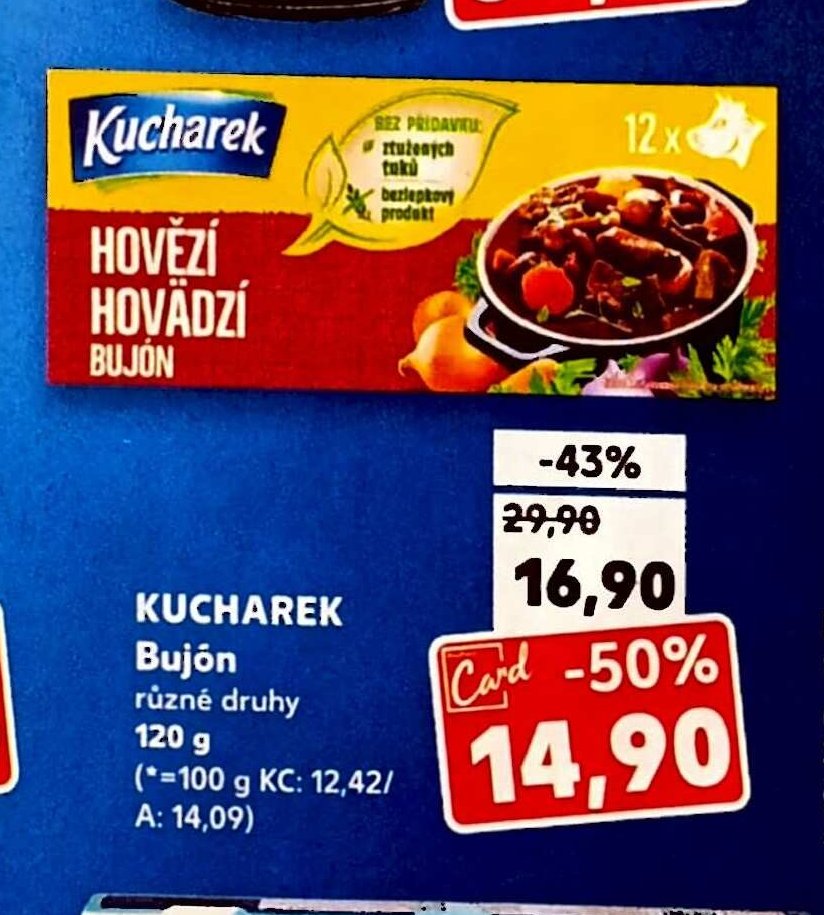 Kucharek Bujón různé druhy