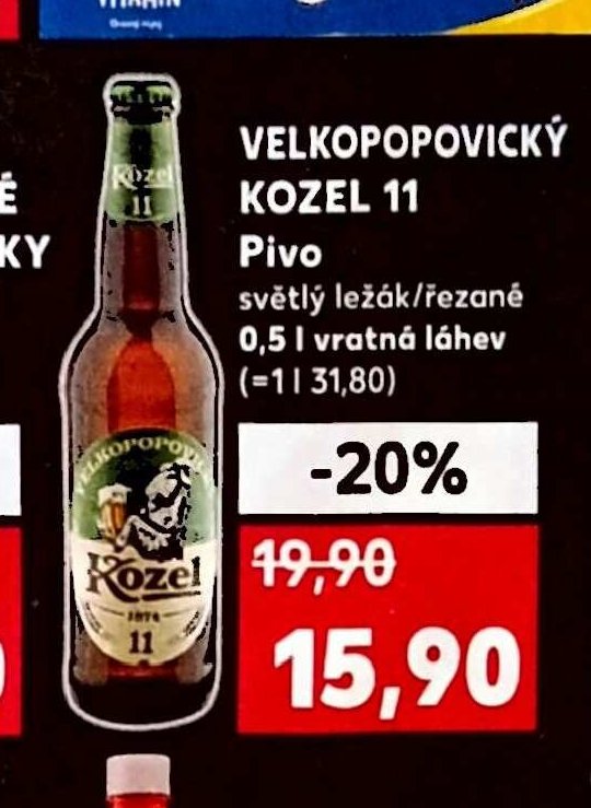 VELKOPOPOVICKÝ KOZEL 11 Pivo