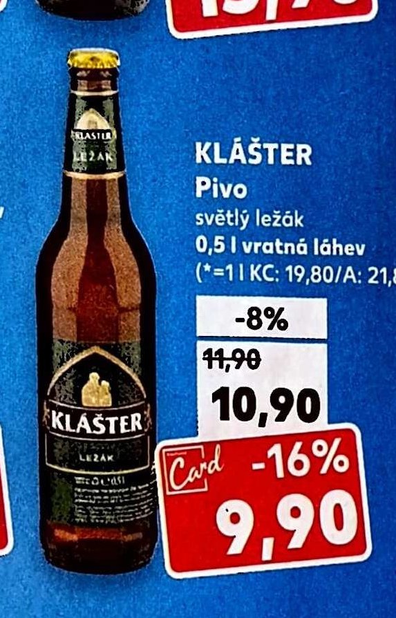 Klášter Pivo světlý ležák