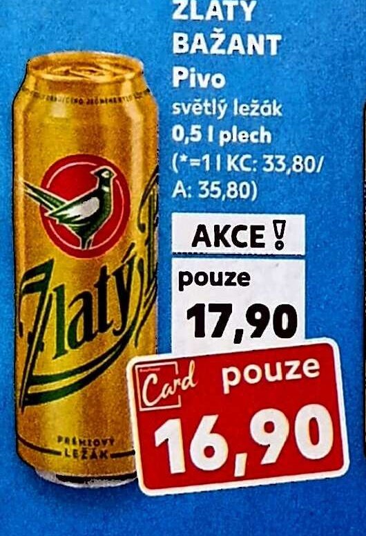Zlatý Bažant Pivo světlý ležák