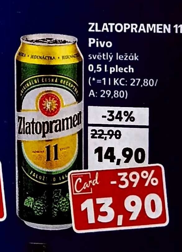 Zlatopramen 11 Pivo světlý ležák