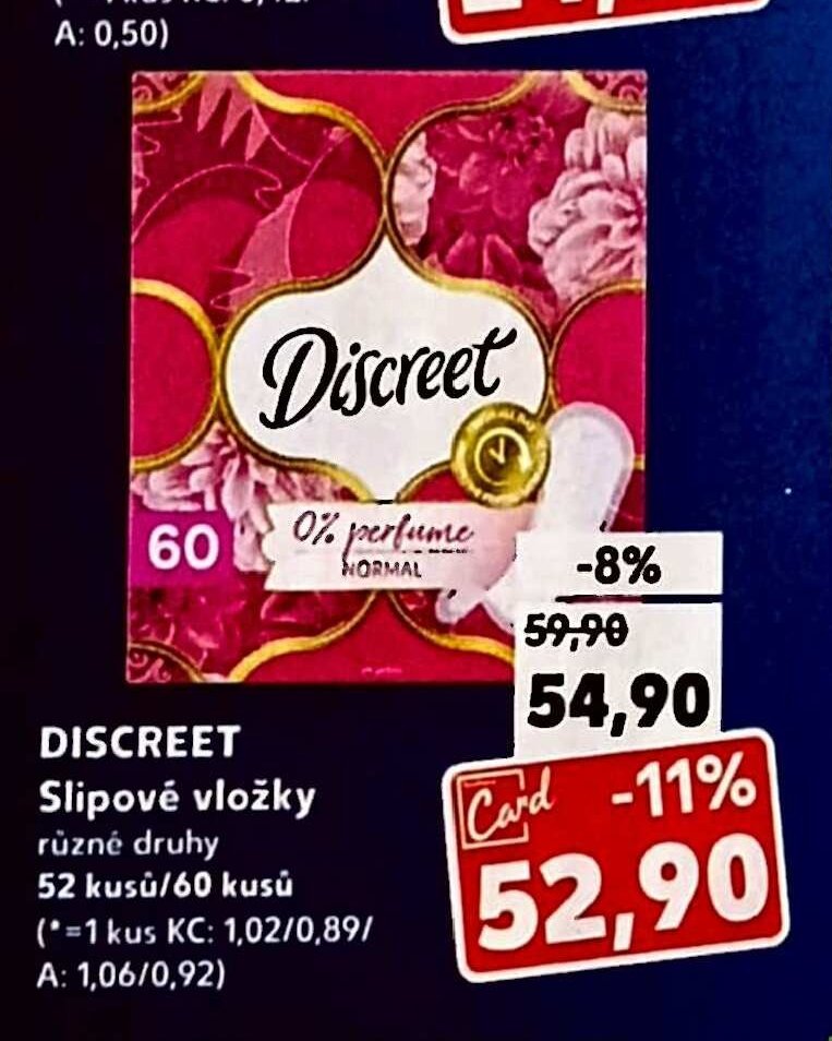 DISCREET Slipové vložky