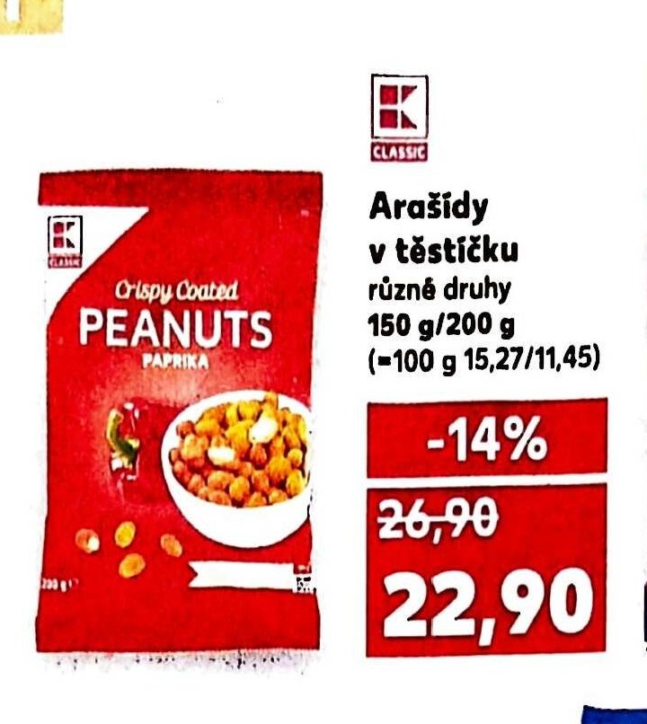 Arašídy v těstíčku, 150 g