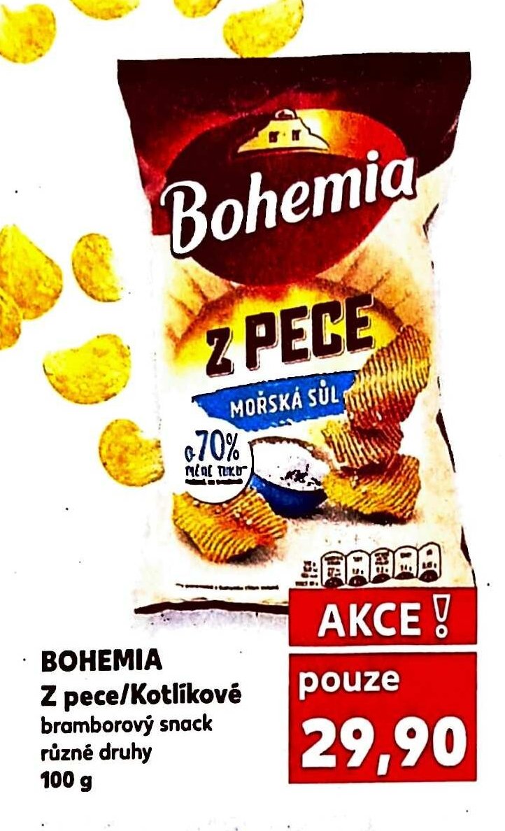 Bohemia Z pece/Kotlíkové bramborové snacky, 100 g