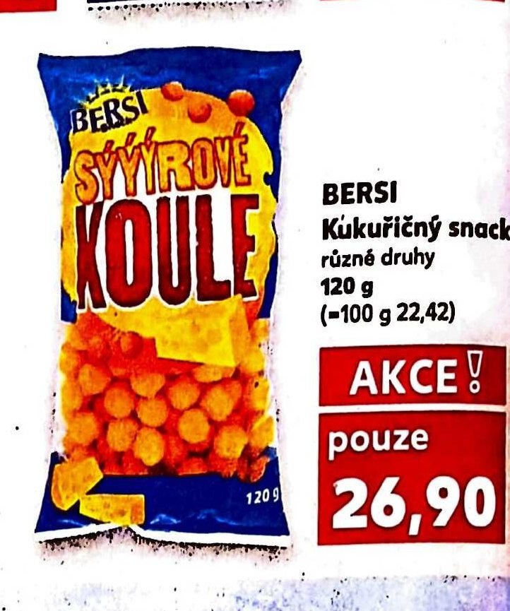 Bersi Kukuřičný snack, 120 g