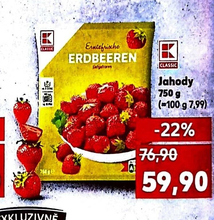 Jahody, 750 g