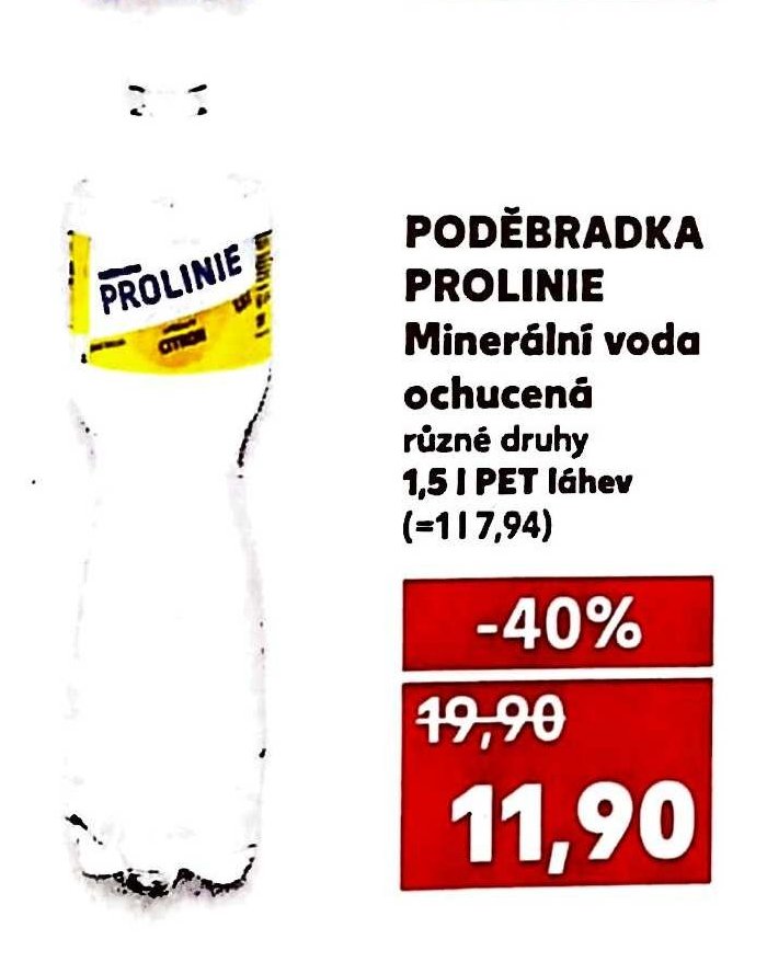 PODĚBRADKA PROLINIE Minerální voda ochucená