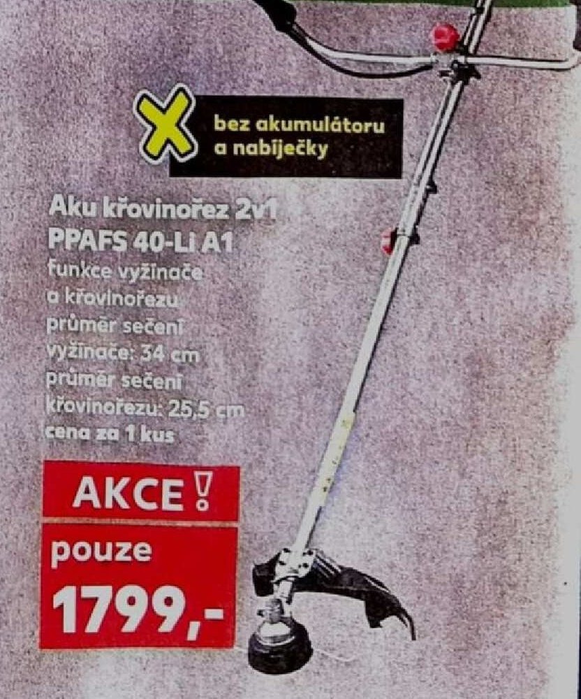 Aku křovinořez 2v1 PPAFS 40-Li A1