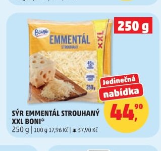 SÝR EMMENTÁL STROUHANÝ XXL BONI