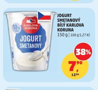 JOGURT SMETANOVÝ BÍLÝ KARLOVA KORUNA