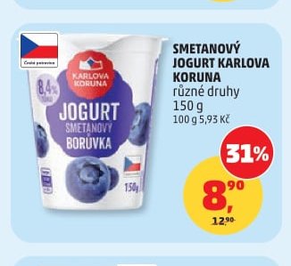 SMETANOVÝ JOGURT KARLOVA KORUNA