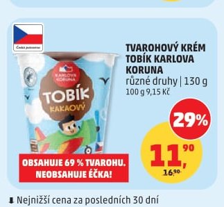 TVAROHOVÝ KRÉM TOBÍK KARLOVA KORUNA