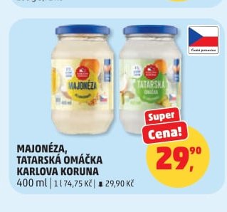 MAJONÉZA, TATARSKÁ OMÁČKA KARLOVA KORUNA
