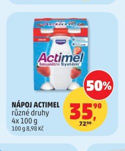 NÁPOJ ACTIMEL různé druhy 4x 100 g