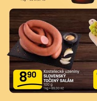 KOSTELECKÉ UZENINY SLOVENSKÝ TOČENÝ SALÁM