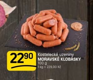 Kostelecké uzeniny MORAVSKÉ KLOBÁSKY