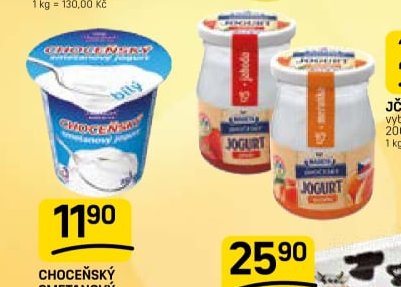 Choceňský smetanový jogurt bílý