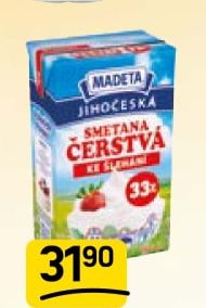 JČ Smetana čerstvá ke šlehání 33%