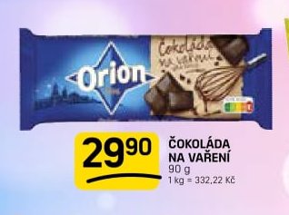 Orion čokoláda na vaření 90 g