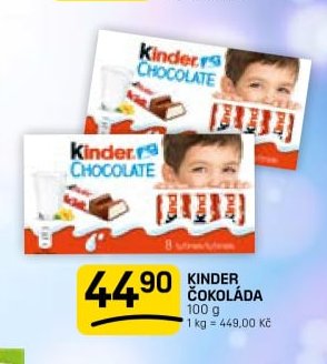 Kinder čokoláda 100 g