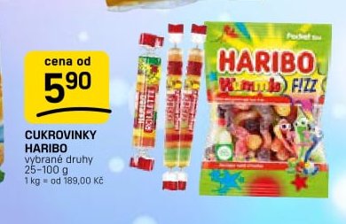 Cukrovinky Haribo 25-100 g