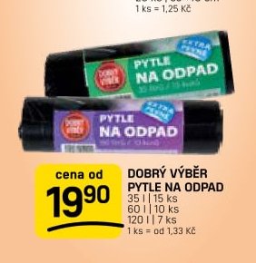 Dobrý výběr pytle na odpad