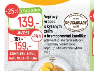 Vepřový vrabec s kysaným zelím
