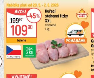 Kuřecí stehenní řízky XXL