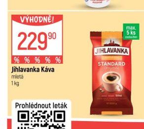 Jihlavanka Káva mletá 1 kg - Globus akcniletaky.com