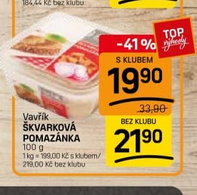 Vavřík ŠKVARKOVÁ POMAZÁNKA