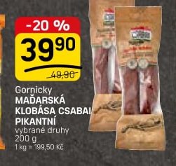 Gornicky MAĎARSKÁ KLOBÁSA CSABAI PIKANTNÍ
