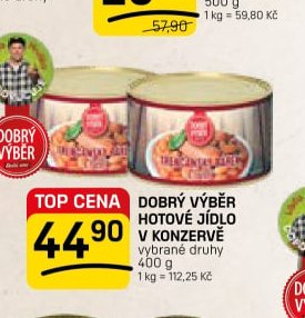 DOBRÝ VÝBĚR HOTOVÉ JÍDLO V KONZERVĚ