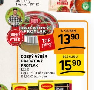 DOBRÝ VÝBĚR RAJČATOVÝ PROTLAK