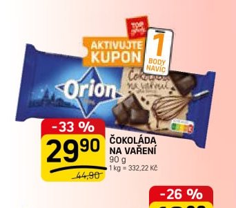 Orion čokoláda na vaření