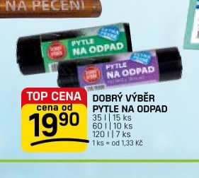 Dobrý výběr pytle na odpad