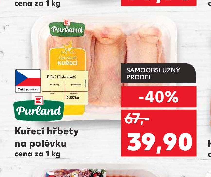 Kuřecí hřbety na polévku