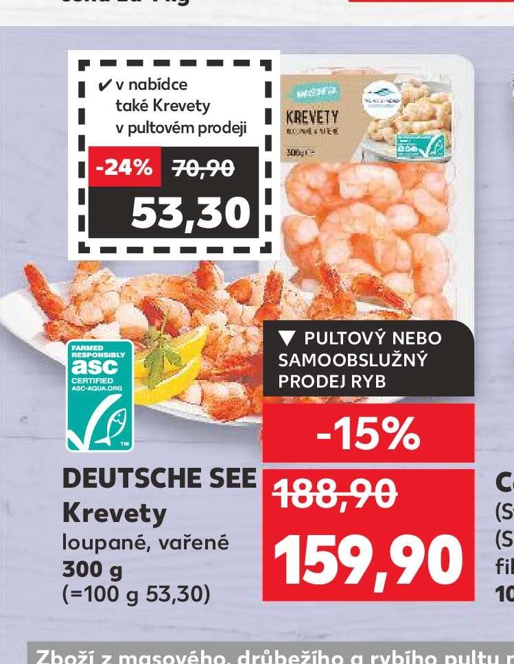 Deutsche See Krevety loupané, vařené
